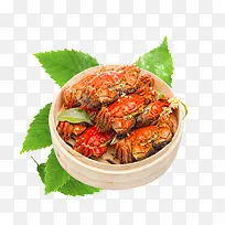 产品实物金色大闸蟹蒸笼绿叶-空若网 产品实物金色大闸蟹蒸笼绿叶-空若网