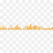 橙色的手绘城市楼影-空若网 橙色的手绘城市楼影-空若网