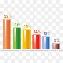 多彩简约圆柱指标装饰图案-空若网 多彩简约圆柱指标装饰图案-空若网