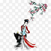 花树下的美女-空若网 花树下的美女-空若网