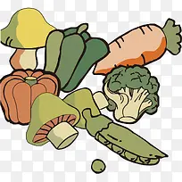 手绘蔬菜瓜果素材-空若网 手绘蔬菜瓜果素材-空若网