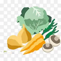 萝卜香菇蔬菜模型-空若网 萝卜香菇蔬菜模型-空若网