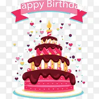 粉红浪漫生日蛋糕-空若网 粉红浪漫生日蛋糕-空若网