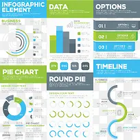 扁平PPT数据图合集矢量素材-空若网 扁平PPT数据图合集矢量素材-空若网