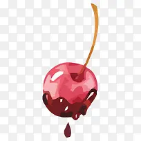 矢量沾酱的车厘子素材-空若网 矢量沾酱的车厘子素材-空若网