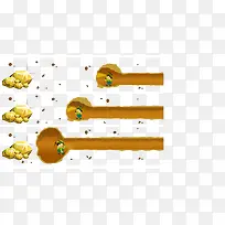 金矿矿工挖掘金矿中的宝石-空若网 金矿矿工挖掘金矿中的宝石-空若网