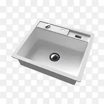 厨房白色方形灰色不锈钢水槽-空若网 厨房白色方形灰色不锈钢水槽-空若网