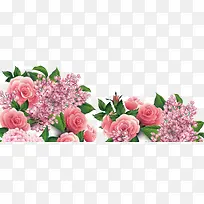 情人节多彩花朵装饰-空若网 情人节多彩花朵装饰-空若网