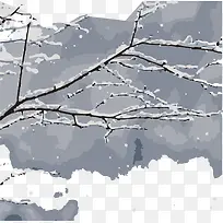寒冷冬季树枝-空若网 寒冷冬季树枝-空若网