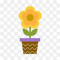 手绘卡通盆栽花朵-空若网 手绘卡通盆栽花朵-空若网