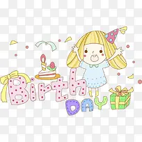 卡通可爱生日快乐-空若网 卡通可爱生日快乐-空若网