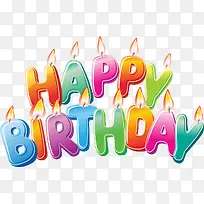 彩色卡通生日快乐-空若网 彩色卡通生日快乐-空若网