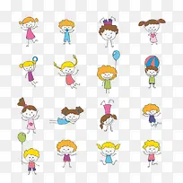 卡通手绘人物动作-空若网 卡通手绘人物动作-空若网
