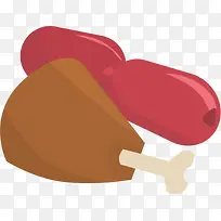 卡通鸡腿素材-空若网 卡通鸡腿素材-空若网