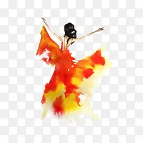 水彩创意人像手绘-空若网 水彩创意人像手绘-空若网