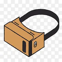 矢量咖啡色VR眼镜素材-空若网 矢量咖啡色VR眼镜素材-空若网