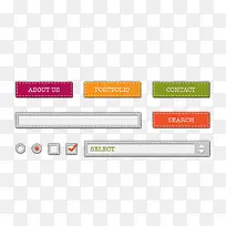 贴布风格按钮-空若网 贴布风格按钮-空若网