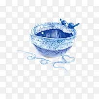 蓝色玻璃碗-空若网 蓝色玻璃碗-空若网