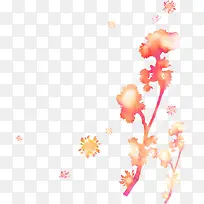 粉色墨迹抽象树枝-空若网 粉色墨迹抽象树枝-空若网