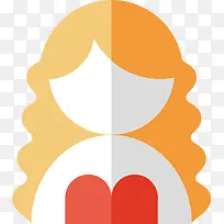 扁平化卷发女孩子-空若网 扁平化卷发女孩子-空若网