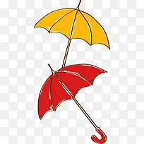 卡通手绘雨伞-空若网 卡通手绘雨伞-空若网