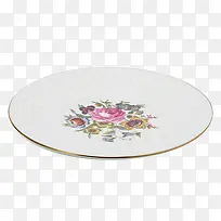 白色手绘花纹盘子-空若网 白色手绘花纹盘子-空若网