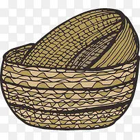 竹筐png矢量素材-空若网 竹筐png矢量素材-空若网