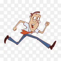 创意卡通商务男士逃跑扁平化矢量-空若网 创意卡通商务男士逃跑扁平化矢量-空若网