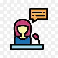 扁平化讲话PNG下载-空若网 扁平化讲话PNG下载-空若网