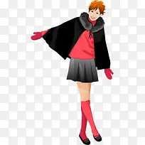 矢量手绘时尚女孩-空若网 矢量手绘时尚女孩-空若网