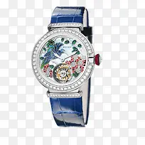 宝格丽银蓝色镶钻腕表雕花手表女-空若网 宝格丽银蓝色镶钻腕表雕花手表女-空若网