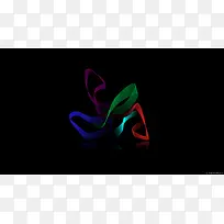 七彩色飘逸的彩带-空若网 七彩色飘逸的彩带-空若网