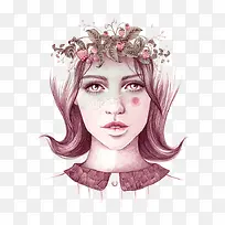 唯美女生插画-空若网 唯美女生插画-空若网