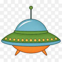 彩色卡通飞碟-空若网 彩色卡通飞碟-空若网