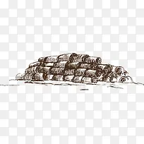 手绘木头-空若网 手绘木头-空若网