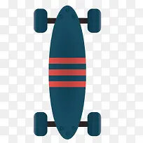 蓝色对称矢量高速滑板-空若网 蓝色对称矢量高速滑板-空若网