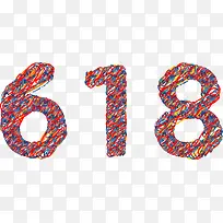 618卡通线条数字-空若网 618卡通线条数字-空若网