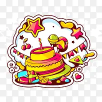 矢量生日快乐素材-空若网 矢量生日快乐素材-空若网