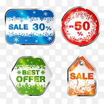 雪花促销标签-空若网 雪花促销标签-空若网