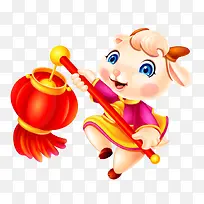 喜庆羊年灯笼卡通-空若网 喜庆羊年灯笼卡通-空若网