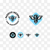 翅膀图标设计-空若网 翅膀图标设计-空若网