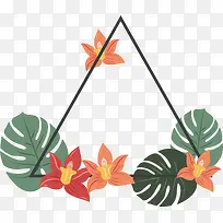 三角形花朵标题框-空若网 三角形花朵标题框-空若网