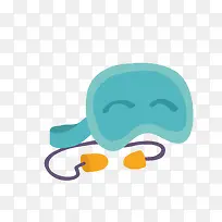 矢量眼罩耳塞素材-空若网 矢量眼罩耳塞素材-空若网