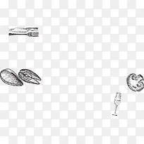 手绘海鲜菜谱餐具配菜-空若网 手绘海鲜菜谱餐具配菜-空若网