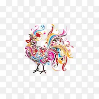 2017新年快乐装饰元素鸡年-空若网 2017新年快乐装饰元素鸡年-空若网