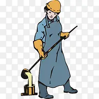 卡通车间工人矢量-空若网 卡通车间工人矢量-空若网
