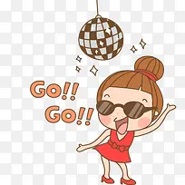 小女孩卡通画音乐快乐-空若网 小女孩卡通画音乐快乐-空若网