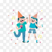 手绘欢乐男女-空若网 手绘欢乐男女-空若网