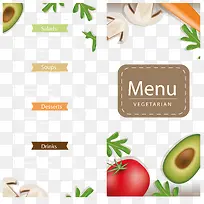 老式素食蔬菜矢量菜单-空若网 老式素食蔬菜矢量菜单-空若网