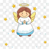 可爱双手合十天使-空若网 可爱双手合十天使-空若网